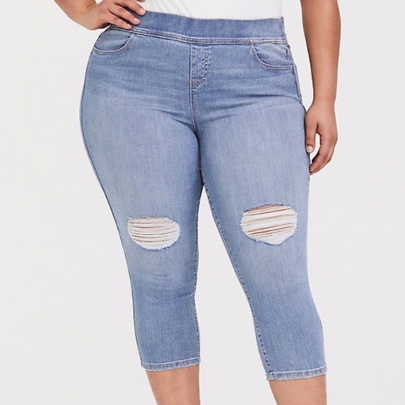 Jean Torrid Crop Lean - Taille 10 (équivalent 0) - Délavé, Déchiré - Neuf Avec étiquettes